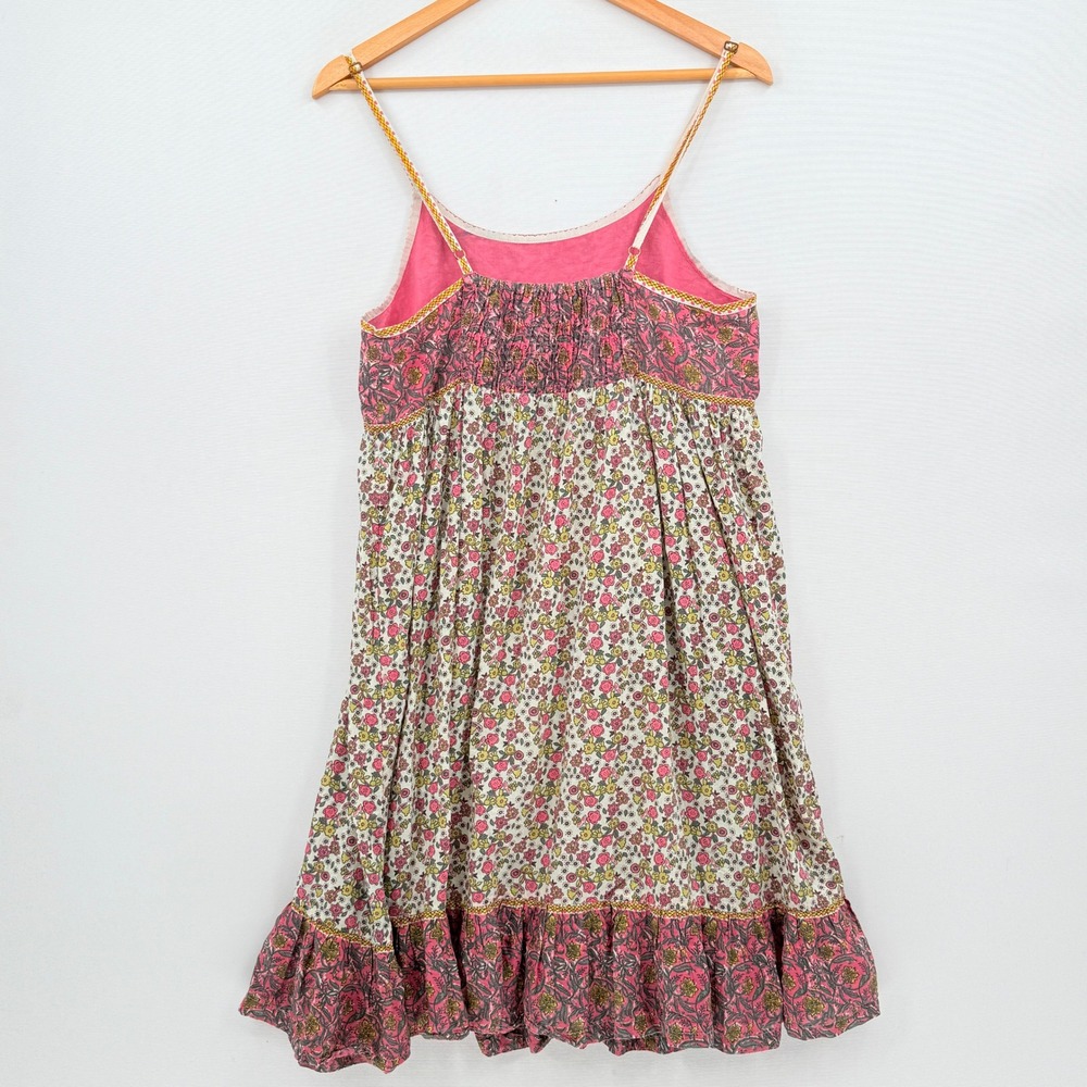 Natural Life Floral Babydoll Dress Womens Medium Pink Boho Cottagecore Peasant - Picture 4 of 8